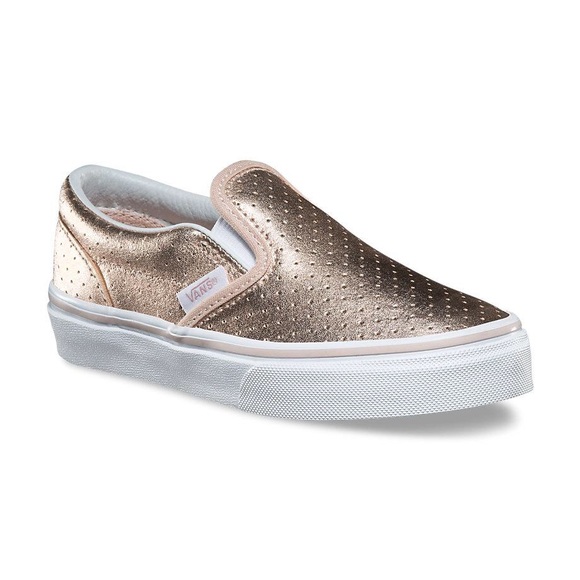 vans leather slip on kids